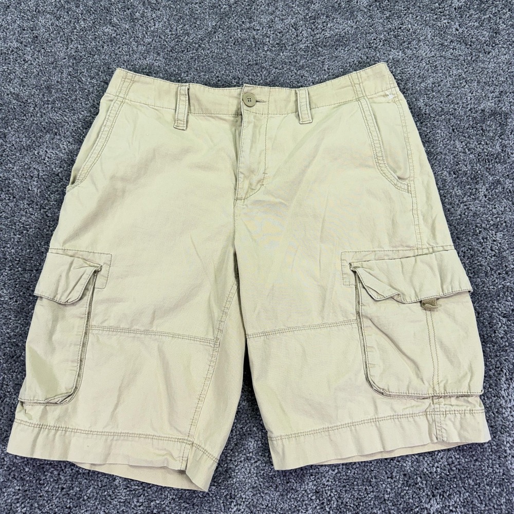 Urban Pipeline Cargo Shorts Mens 32 Beige Cotton Pockets Casual City Workwear